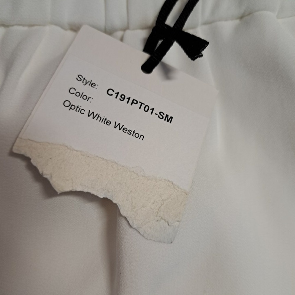 Worth Weston Womens White High Waist Wide Leg Gaucho Crop Pants Size Small NEW - Picture 9 of 9